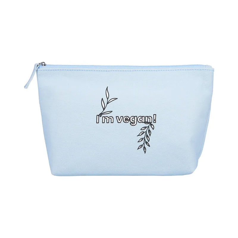 ilū Make Up Cotton Beauty Bag Blue - pochette porta trucchi