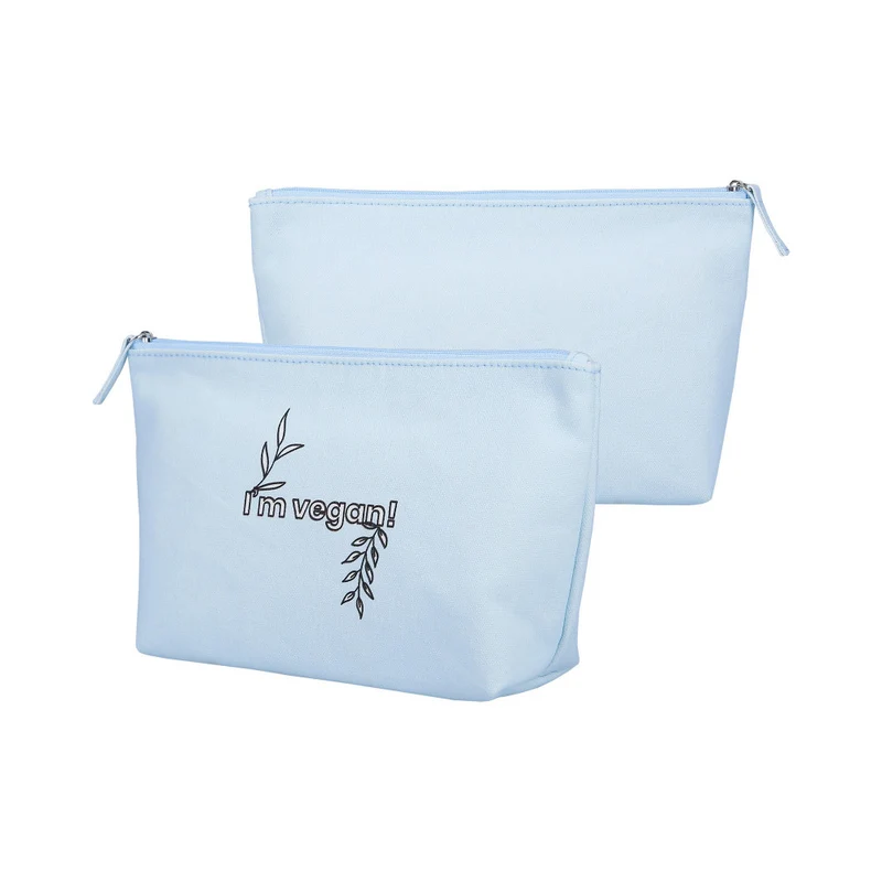 ilū Make Up Cotton Beauty Bag Blue - pochette porta trucchi