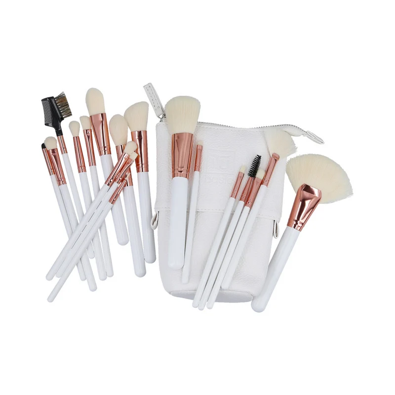 ilū Makeup Basic Brushes 18pz + Case Set White - set di pennelli
