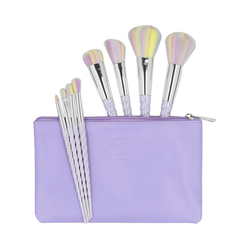 ilū Makeup Brushes 8pz + Case Set Unicorn - set di pennelli