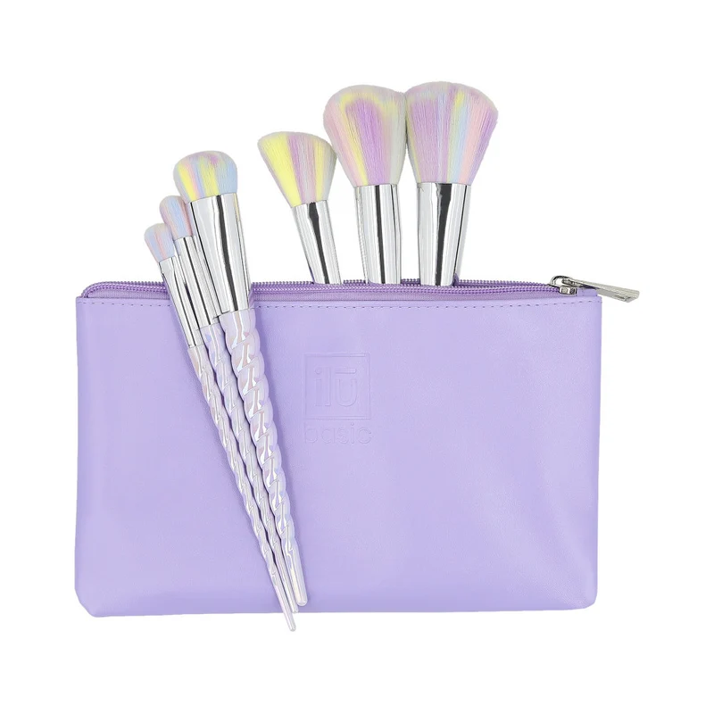 ilū Makeup Brushes 6pz + Case Set Unicorn- set di pennelli
