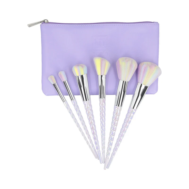 ilū Makeup Brushes 6pz + Case Set Unicorn- set di pennelli