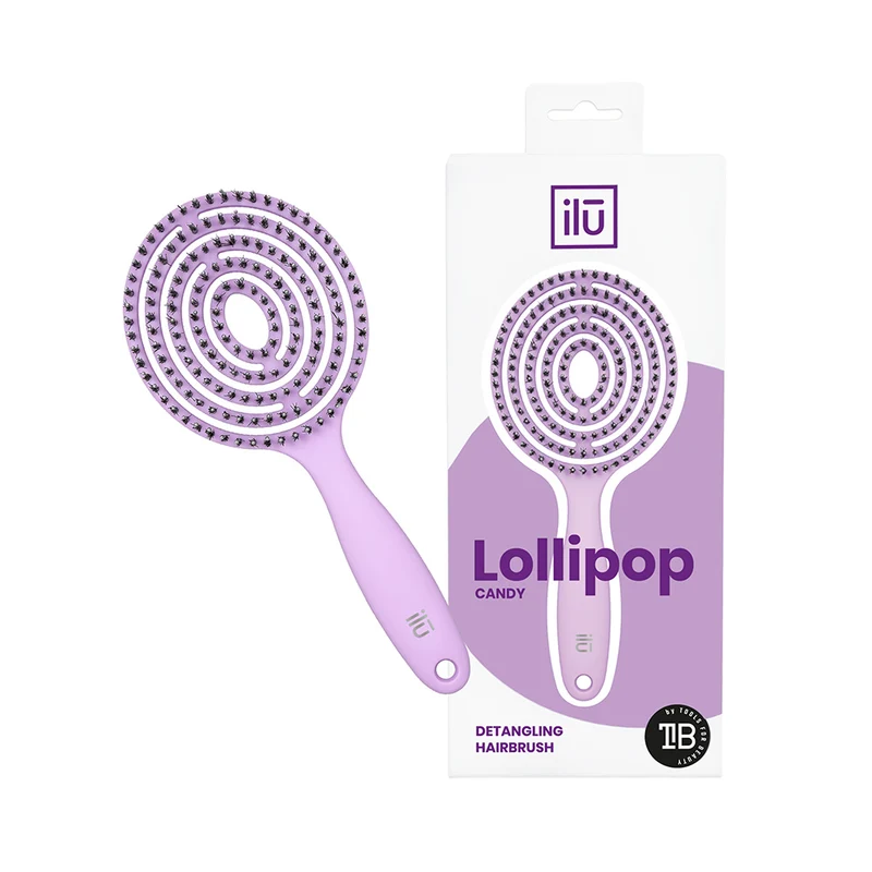 Ilū Lollipop Hair Brush Purple - spazzola districante