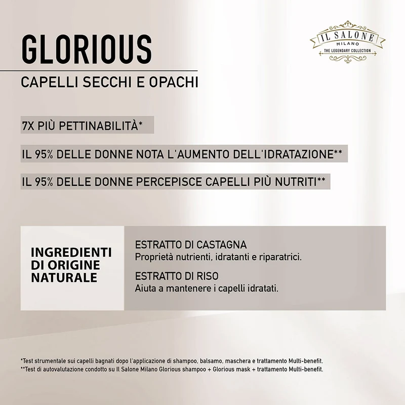 Il Salone Milano Glorious Shampoo 1000ml - shampoo per capelli secchi e opachi