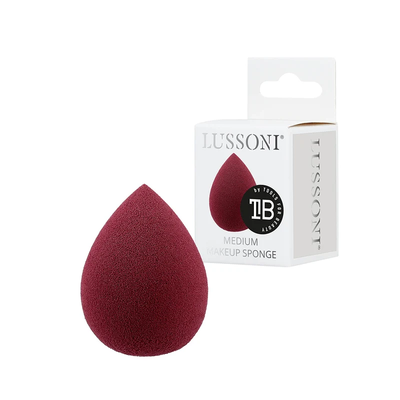 Lussoni Make Up Burgundy Raindrop Medium Sponge - spugna make up a goccia misura media