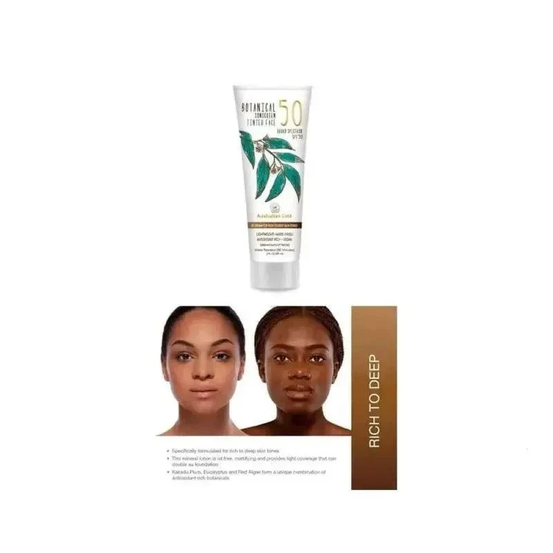 Botanical Sunscreen Tinted Face SPF 50 Dark Australian Gold 89ml crema solare viso