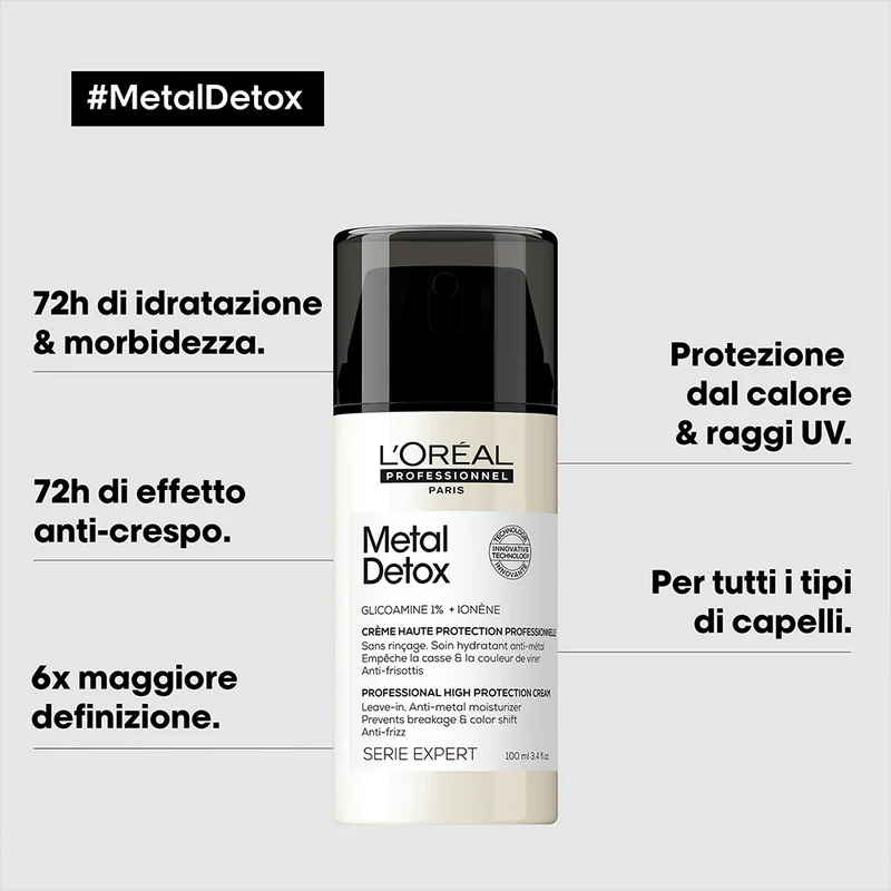 L'Oréal Professionnel Paris Serie Expert Metal Detox Leave-in 100ml - crema protettiva con filtro UV