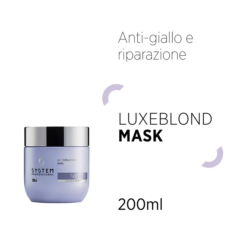 System Professional LuxeBlond Mask 200ml - maschera capelli biondi freddi