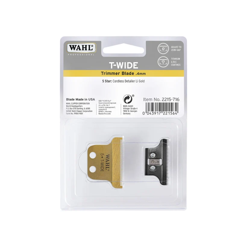 Wahl T-Wide Trimmer Blade 0.4mm - testina gold