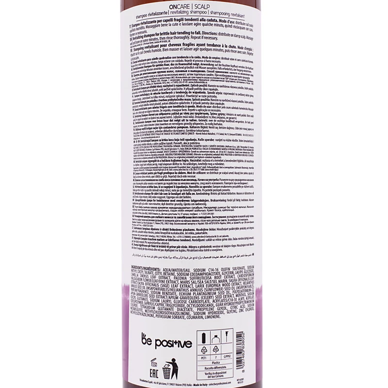Selective Professional On Care Scalp Revitalizing Shampoo 950ml - shampoo rivitalizzante per capelli fragili