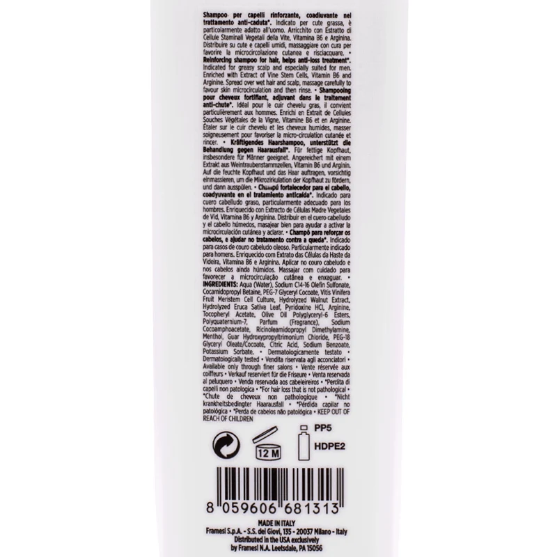 Framesi Morphosis Densifying Reinforcing Shampoo 250ml - shampoo rinforzante anticaduta