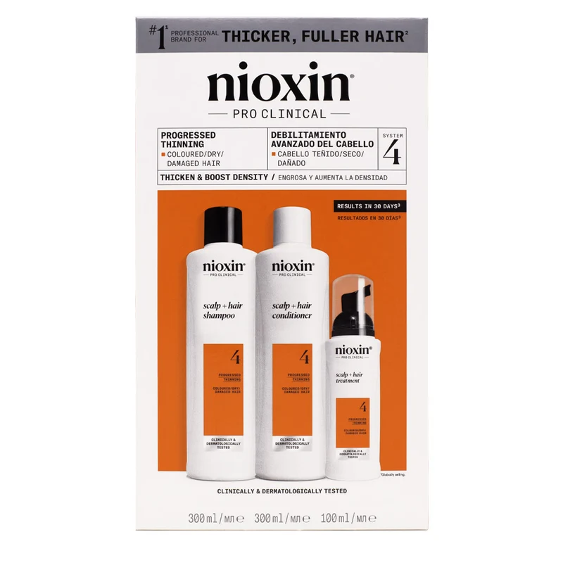 Nioxin Sistema 4 Scalp + Hair Kit Trifasico 300ml - kit anti assottigliamento avanzato