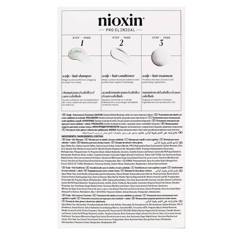 Nioxin Sistema 4 Scalp + Hair Kit Trifasico 300ml - kit anti assottigliamento avanzato