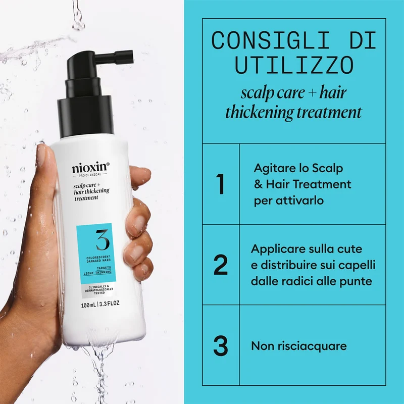 Nioxin Sistema 3 Scalp + Hair Thickening Serum 100ml - siero anti assottigliamento lieve