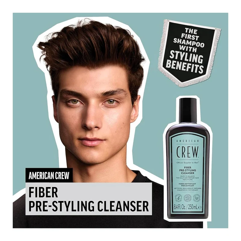 American Crew Fiber Pre - Styling Shampoo 250ml - shampoo pre styling capelli danneggiati