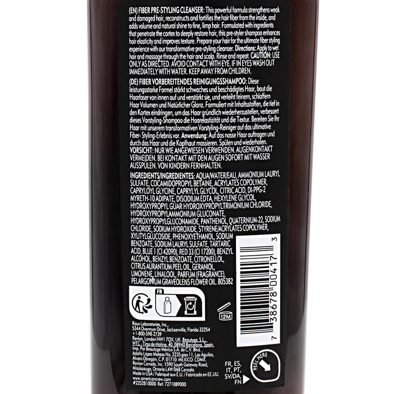 American Crew Fiber Pre - Styling Shampoo 250ml - shampoo pre styling capelli danneggiati
