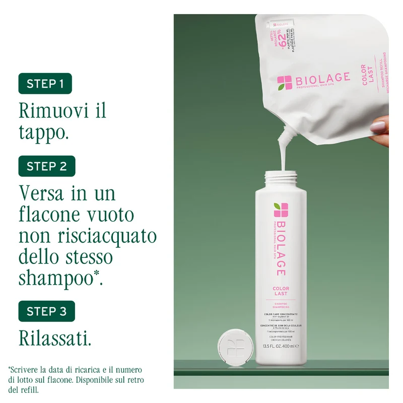 Biolage Professional Hair Spa Color Last Refill Shampoo 500ml - shampoo protezione colore