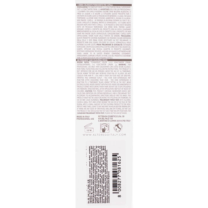 Alterego Technofruit Color 6/26 Biondo Scuro Irisé Rosso 100ml - colorazione permanente