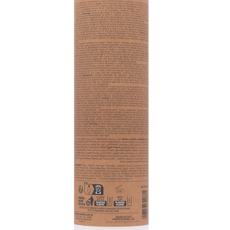Alterego Blondego Total Blond Activator 20vol 500ml - attivatore ossidante cosmetico