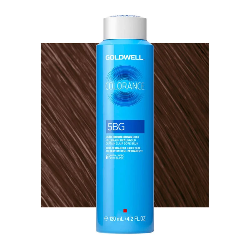 5BG Castano chiaro bruno dorato Goldwell Colorance Warm browns can 120ml