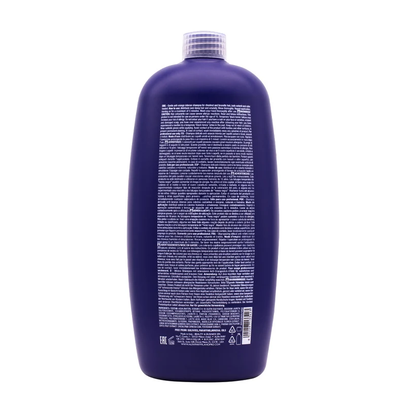 Alfaparf Milano Semi di Lino Brunette Anti-Orange Low Shampoo 1000ml - shampoo delicato anti-arancio