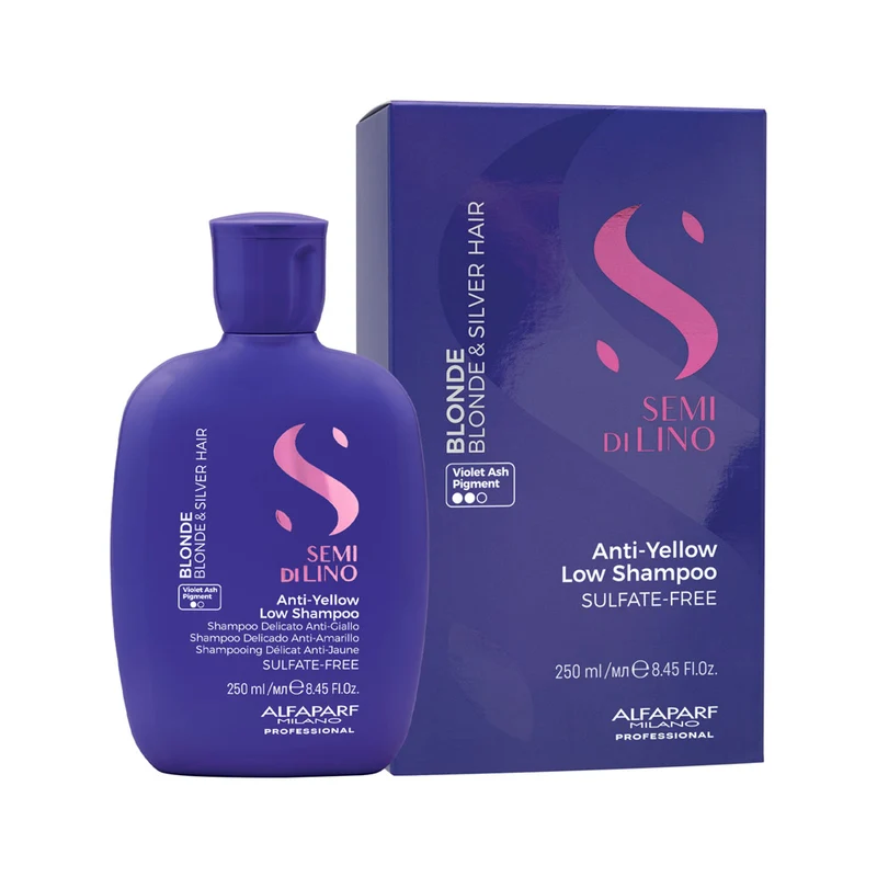 Alfaparf Milano Semi di Lino Blonde Anti Yellow Low Shampoo 250ml - shampoo delicato anti-giallo
