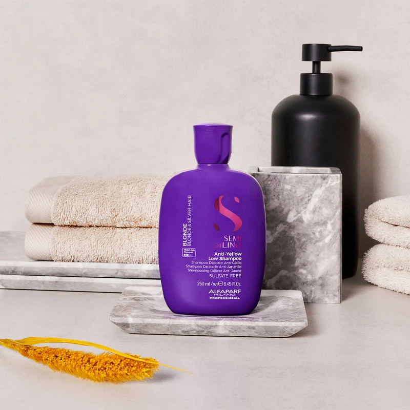 Alfaparf Milano Semi di Lino Blonde Anti Yellow Low Shampoo 250ml - shampoo delicato anti-giallo