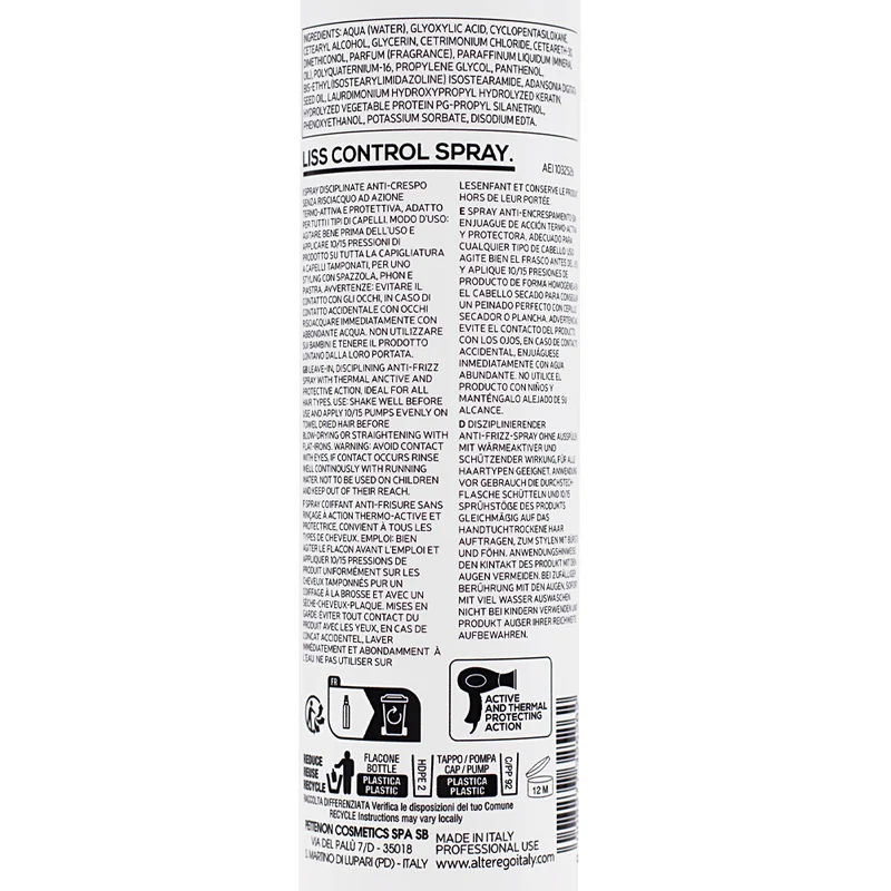 Alterego Styling Hasty Too Liss Control Spray 200ml - spray disciplinante anti-crespo