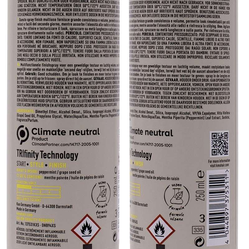 Kms Hairplay 3in 1 Dry Texture Spray 190gr - spray multiuso