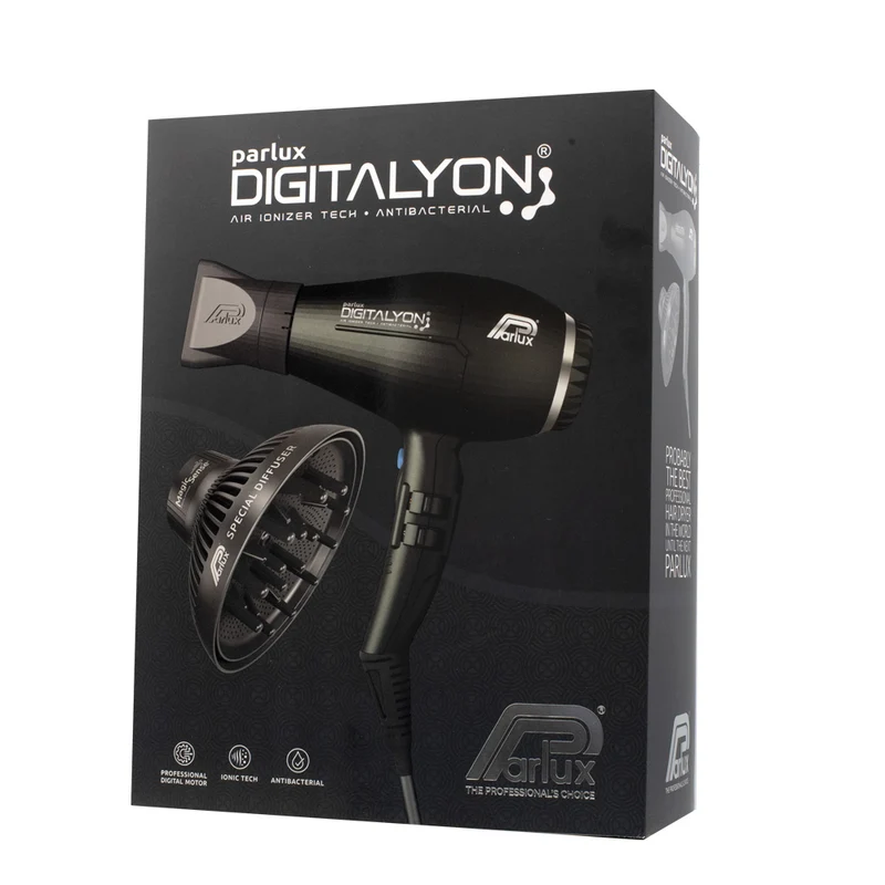 Parlux Digitalyon + Magic Sense - asciugacapelli antracite con diffusore