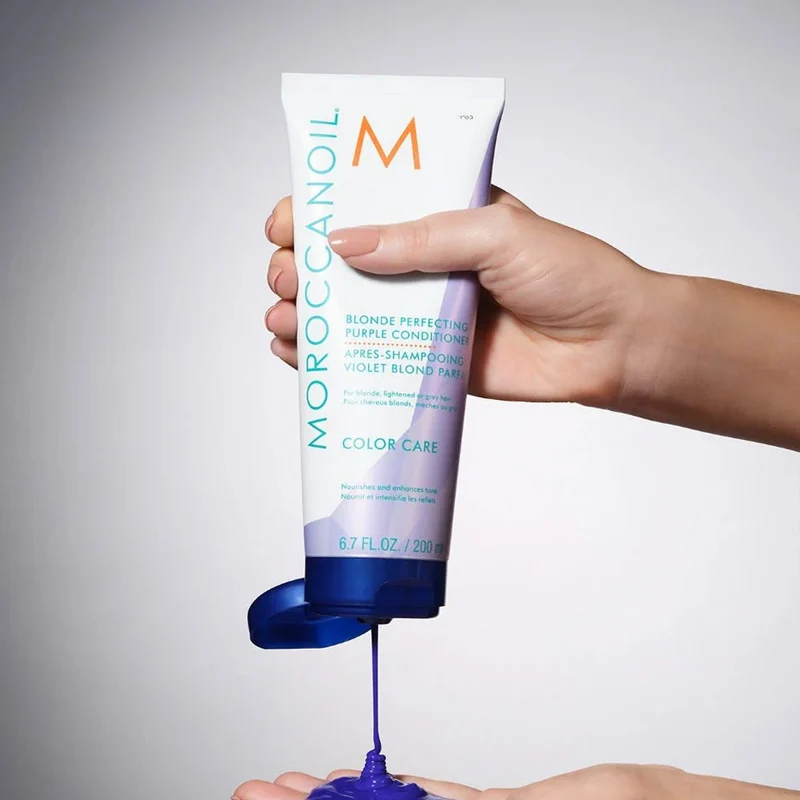 Moroccanoil Blonde Perfecting Purple Conditioner 200ml - balsamo tonalizzante per capelli chiari