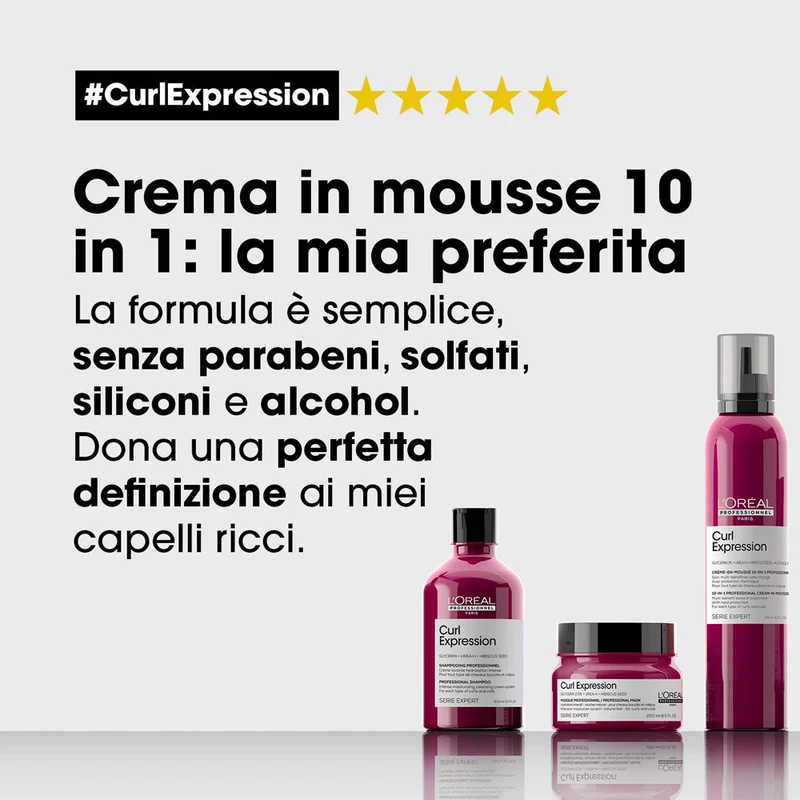 L'Oréal Professionnel Curl Expression Mousse 10in1 250ml - crema in mousse per capelli ricci e mossi