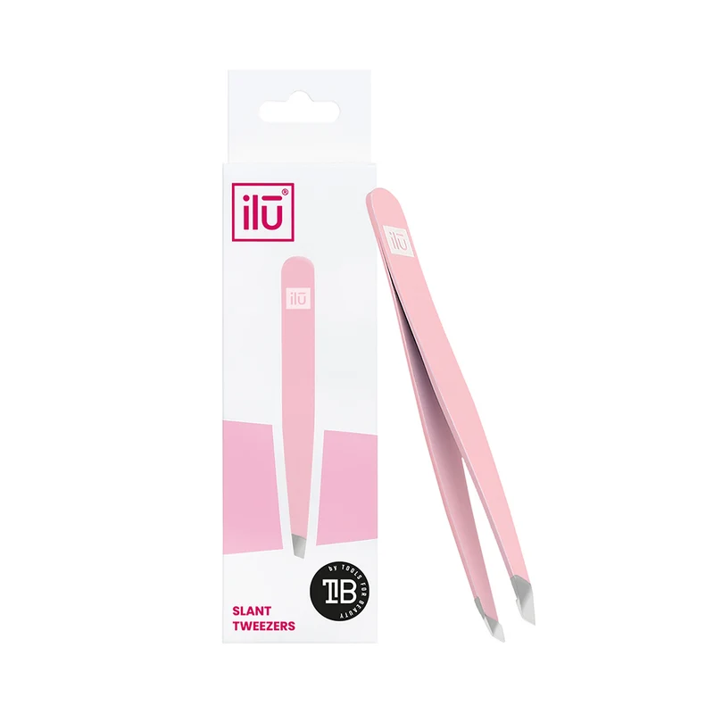Ilū Make Up Tweezers Slant Pink - pinzette