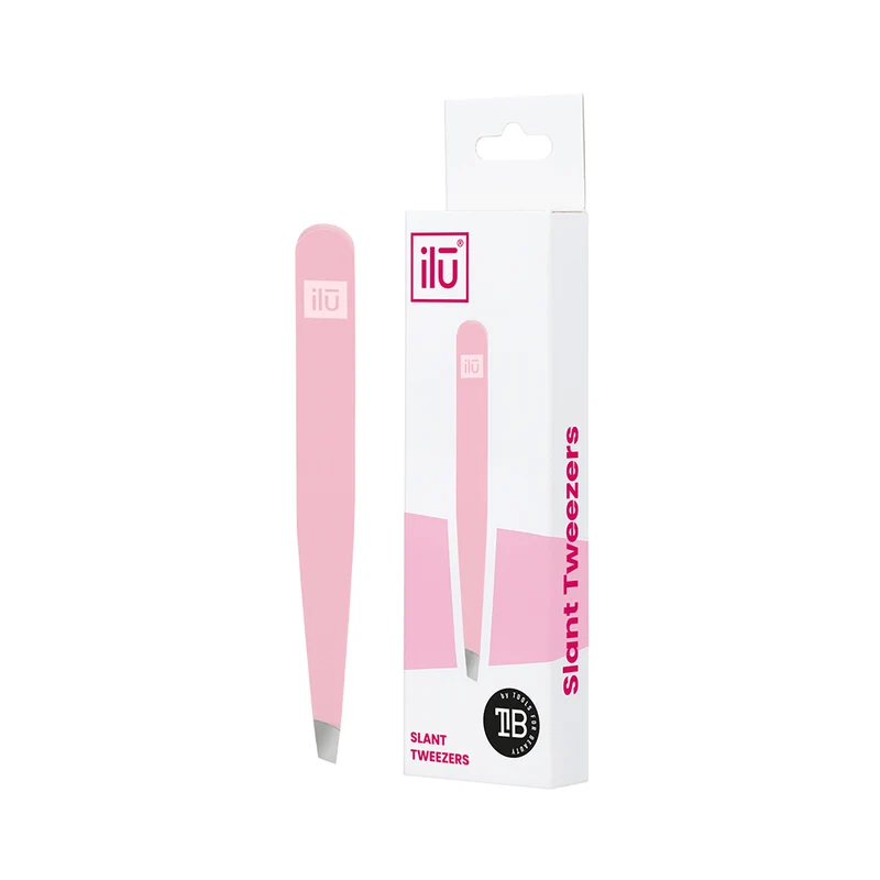 Ilū Make Up Tweezers Slant Pink - pinzette