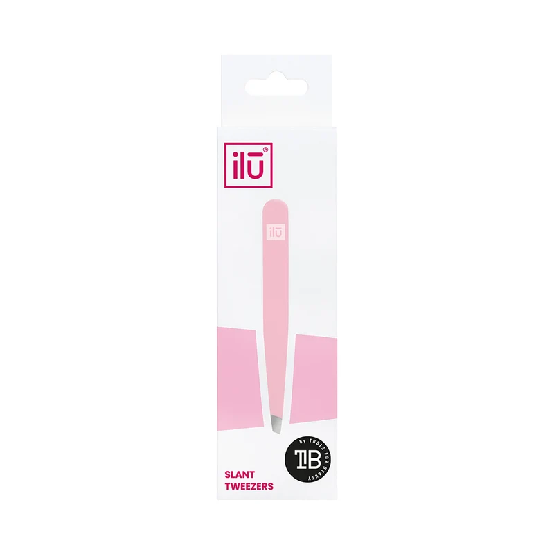 Ilū Make Up Tweezers Slant Pink - pinzette
