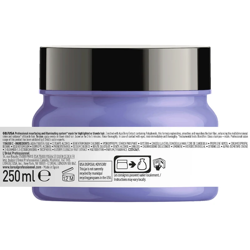 L'Oréal Professionnel Paris Serie Expert Blondifier Mask 250ml - maschera per capelli biondi