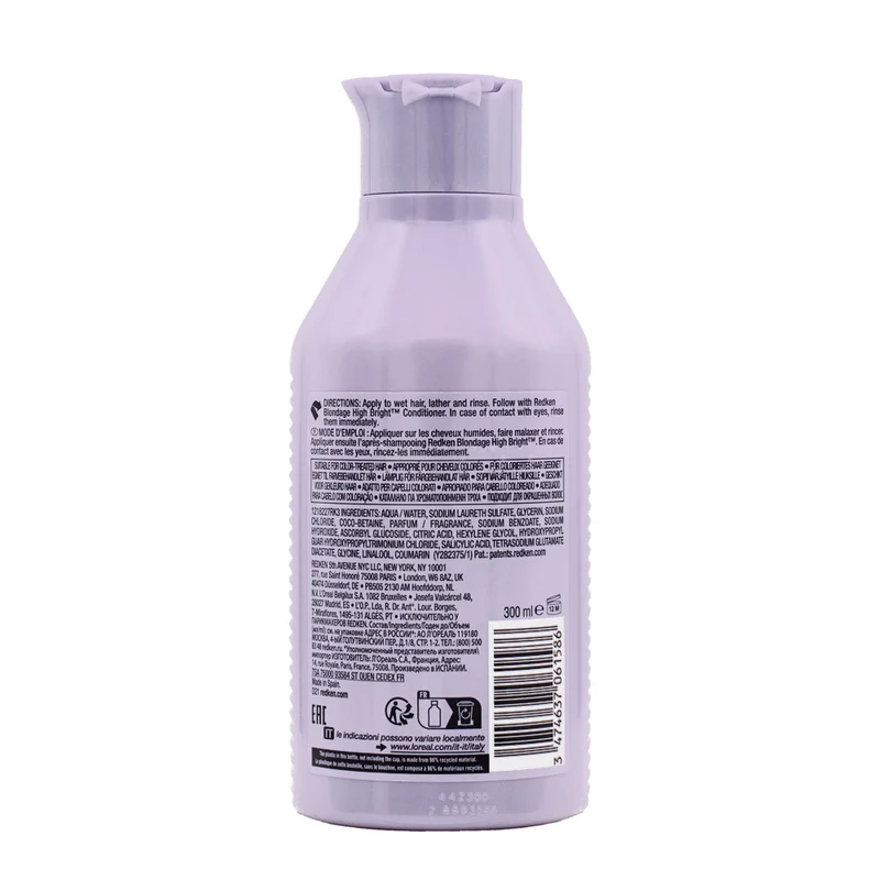 Redken Blondage High Bright Shampoo 300ml - shampoo per capelli biondi e luminosi