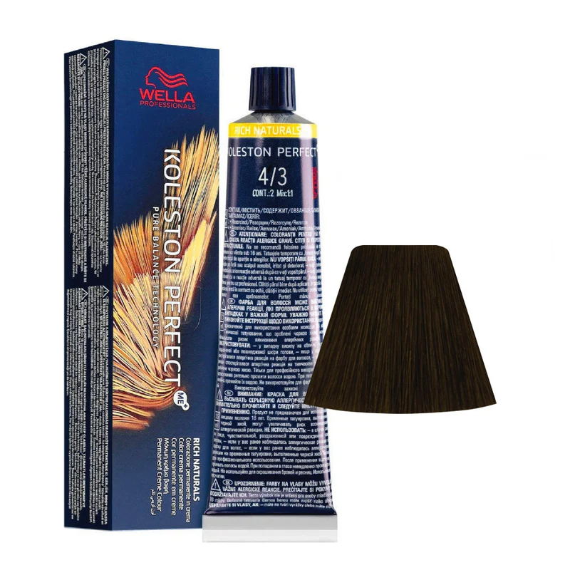 Wella Koleston Perfect Me+ Rich Natural 4/3 Castano Medio Dorato 60ml - colorazione permanente