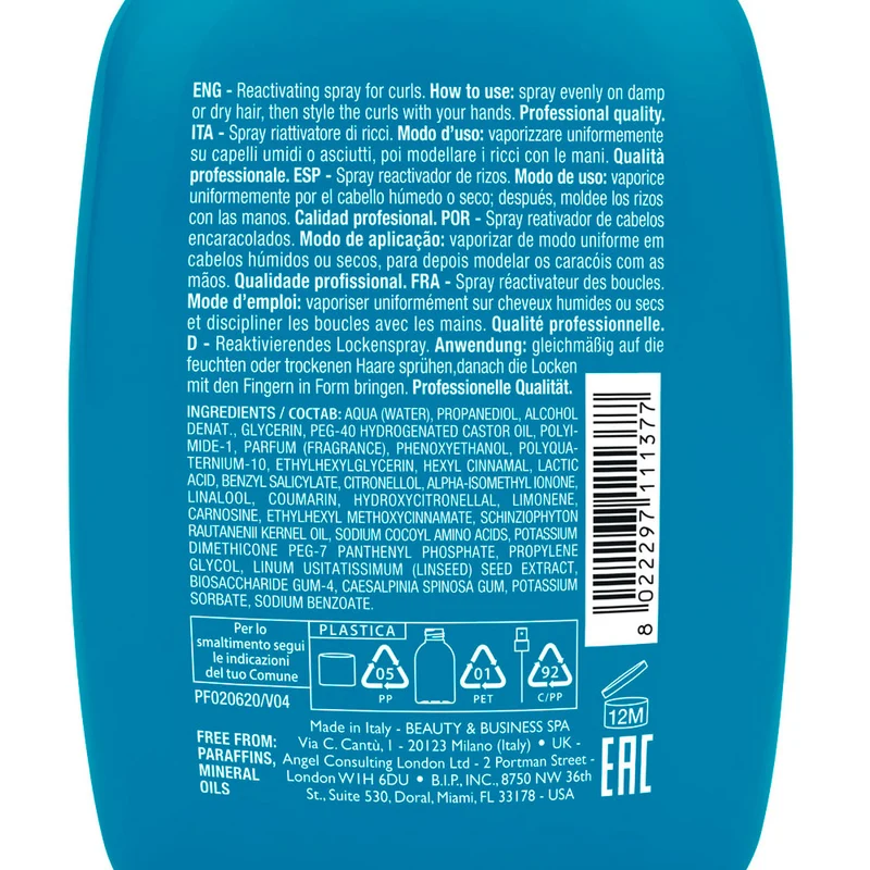 Alfaparf Milano Semi di Lino Curls Reactivating Spray 125ml - spray riattivatore
