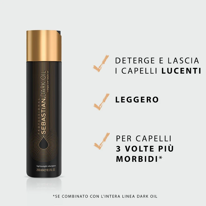 Sebastian Dark Oil Lightweight Shampoo 250ml - shampoo idratante leggero
