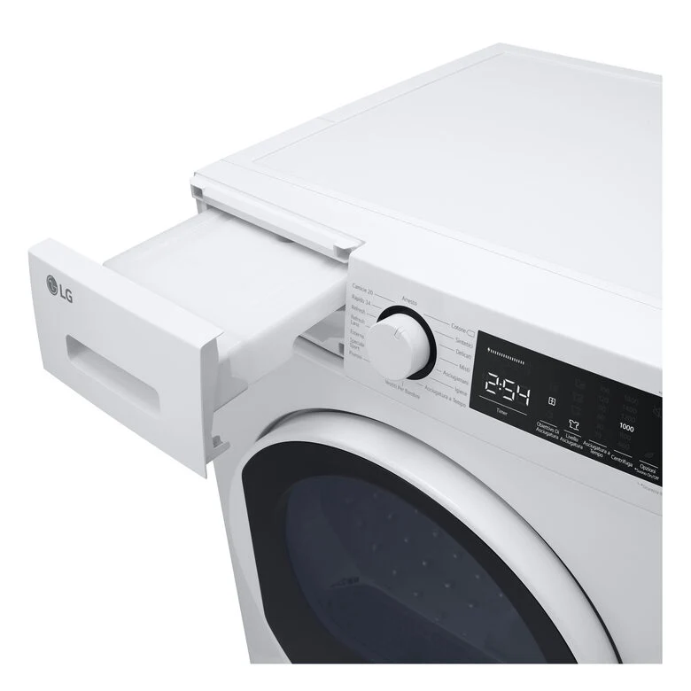 LG Asciugatrice RH80M3AV6R Capacità 8Kg, Classe A++, Tecnologia a Pompa di Calore