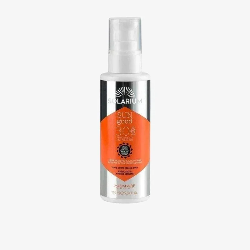 Solarium Sun Good Crema Solare Protezione Tatuaggi SPF30 150ml viso e corpo