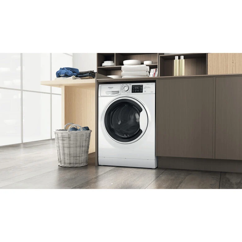 Hotpoint NDB 10736 WA IT lavasciuga Libera installazione Caricamento frontale Bianco D