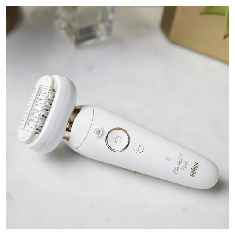 Braun Silk-épil 9 Flex 40 pinzette Bianco, Oro