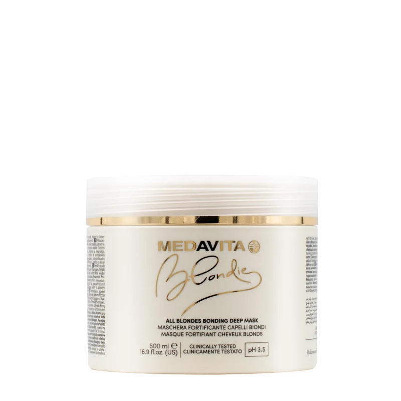 Medavita Blondie All Blondes Bonding Deep Mask 500ml - maschera rimpolpante per tutti i capelli biondi