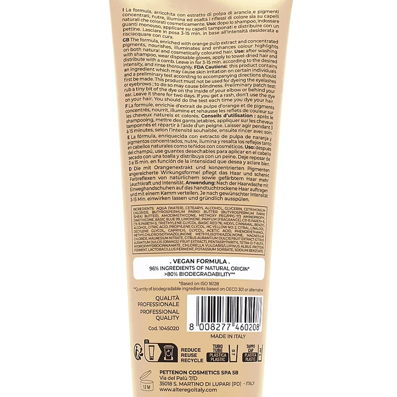 Alterego Passion Color Mask Intense Black 250ml - maschera colorante nutriente