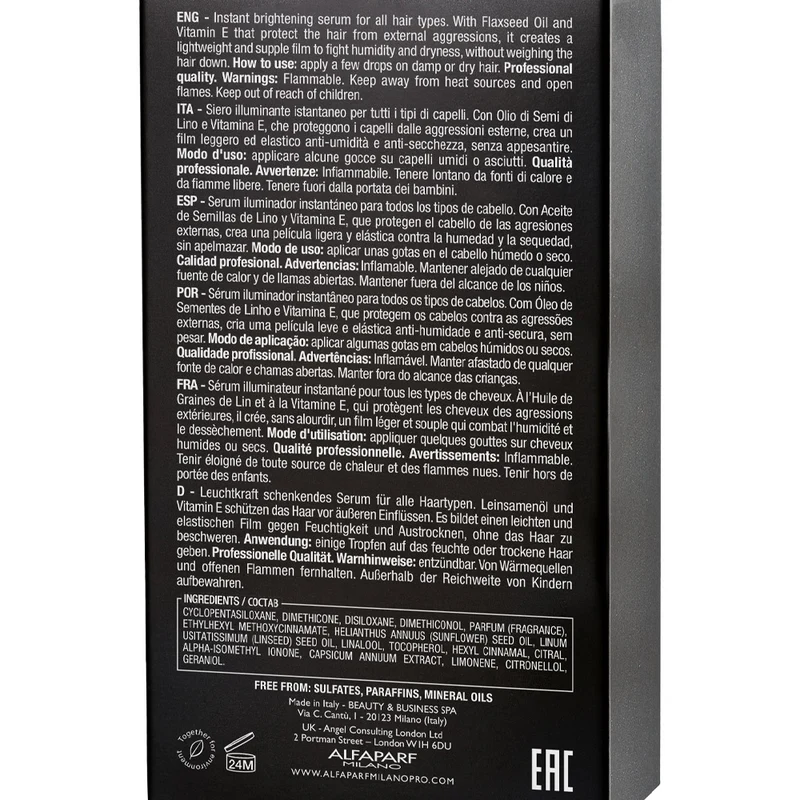 Alfaparf Milano Semi Di Lino Sublime Cristalli Liquidi The Original 50ml - siero illuminante