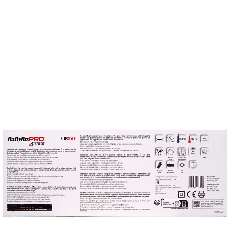 Babyliss Pro 4Artist Piastra Elipstyle BAB3500E