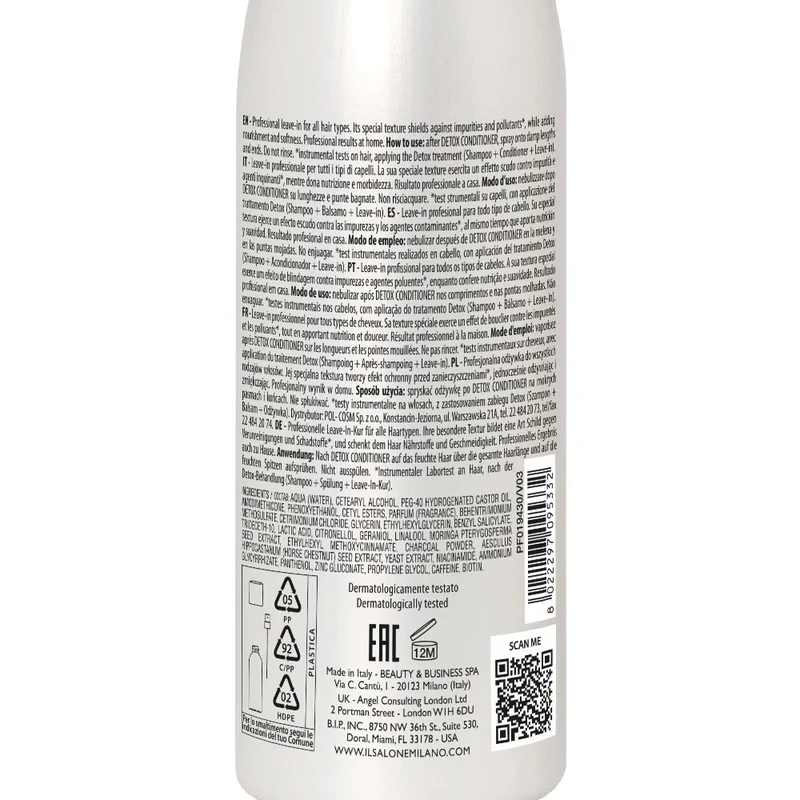 Alfaparf Milano Il Salone Detox Leave In Spray 200ml - balsamo spray senza risciacquo purificante per tutti i capelli