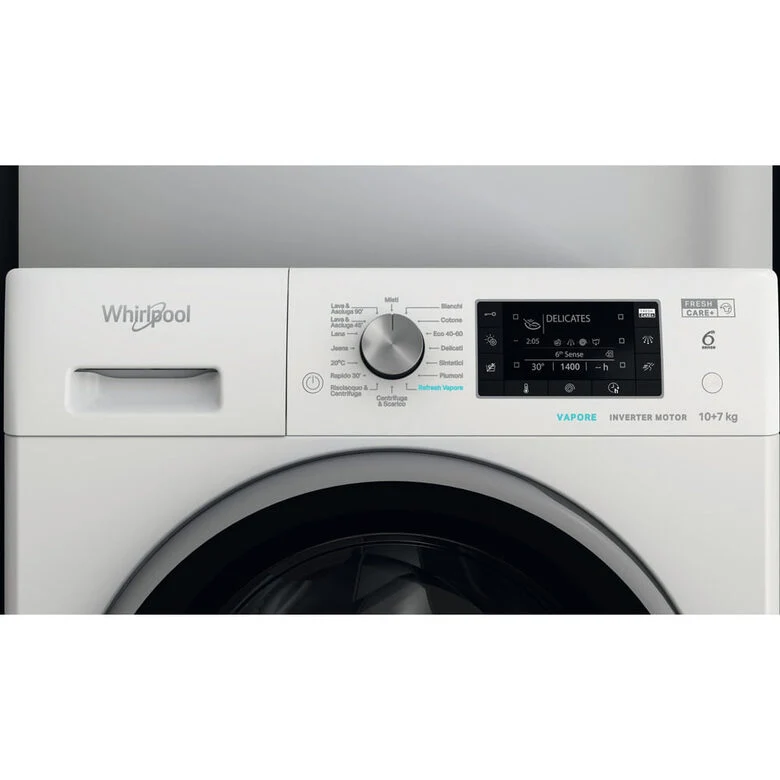 Whirlpool FreshCare Lavasciuga a libera installazione - FFWDD 107436 BSV IT